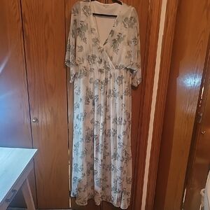 Baltic Born Sage Floral Wrap Maxi Dress